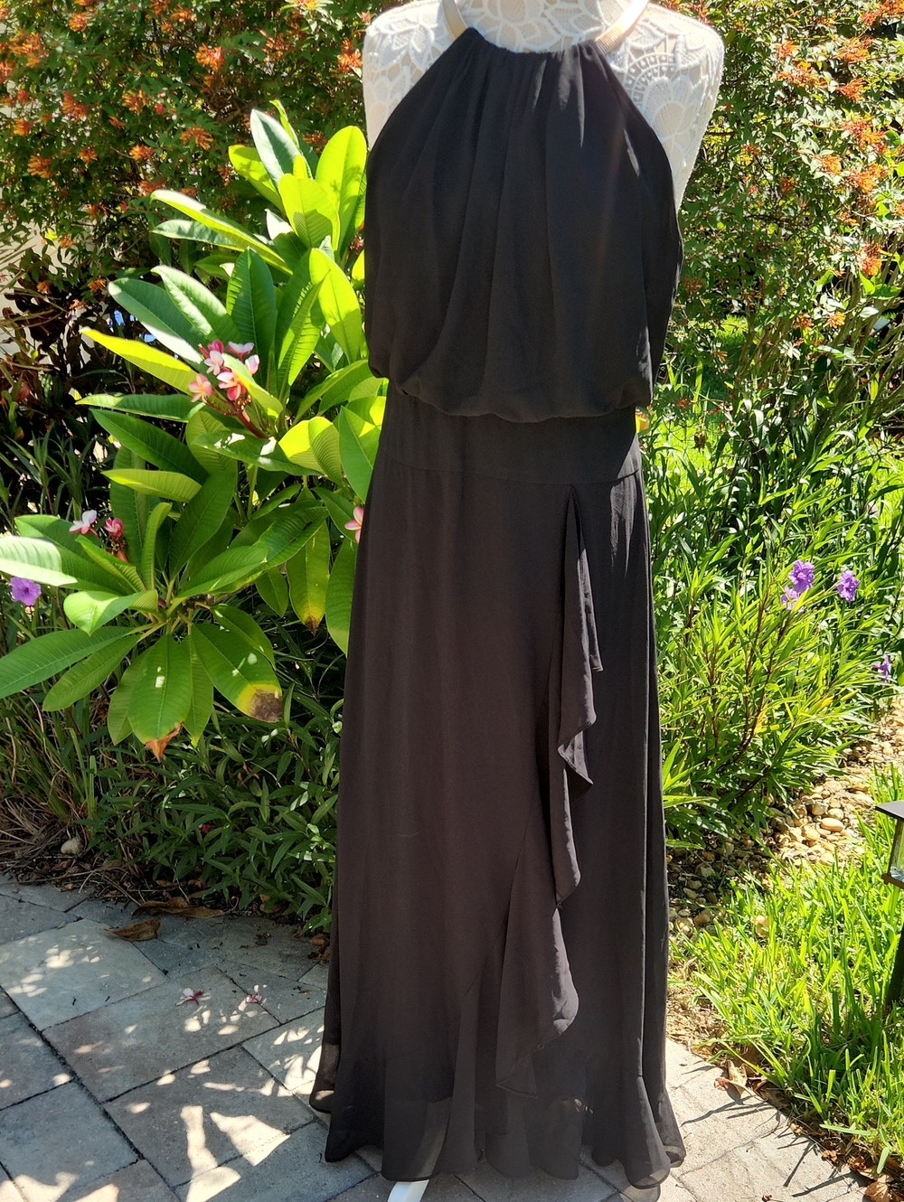 Eliza J Black Halter-Style Maxi Dress